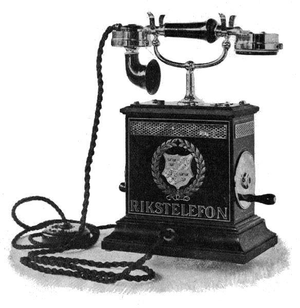 1896 Yilinda Isvecte yapilan bir telefon