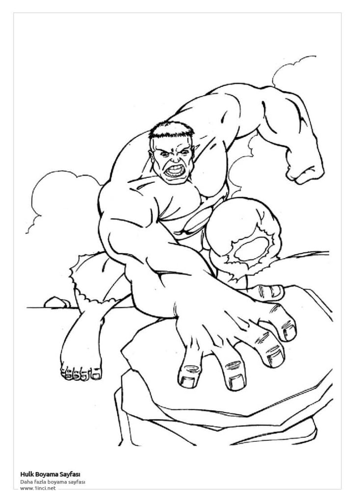 The Hulk – Ücretsiz Yazdırılabilir Hulk Boyama Sayfaları