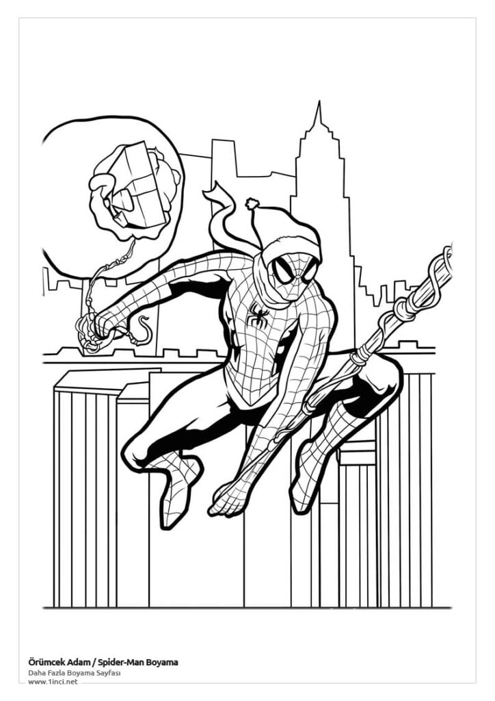 Spider-Man-With-Web-Shooter-Pose-Coloring-In