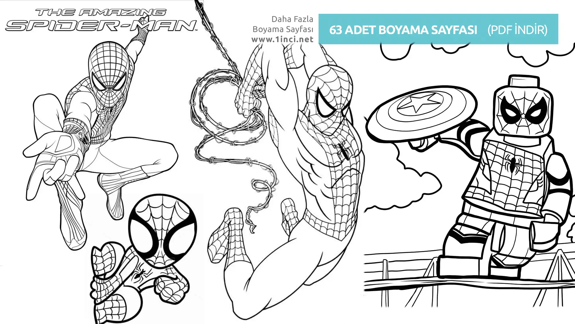 Orumcek Adam Boyama Spider Man 1inci.net KAPAK